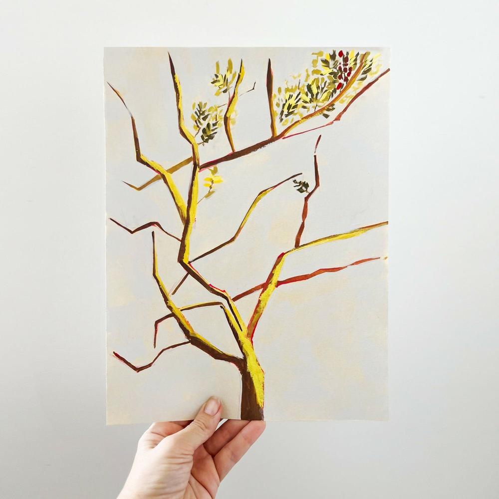 Autumn Light, Original Hand-Painted Canvas By Lucrecia Caporale-by-Lucrecia Caporale-original art-Gioia