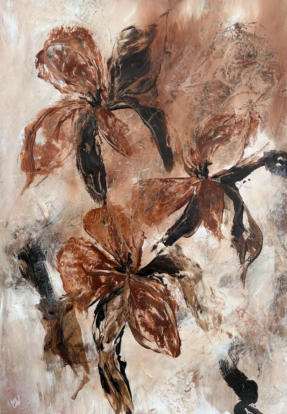 Autumn Petals-by-Carrie Welsh-original art-Gioia