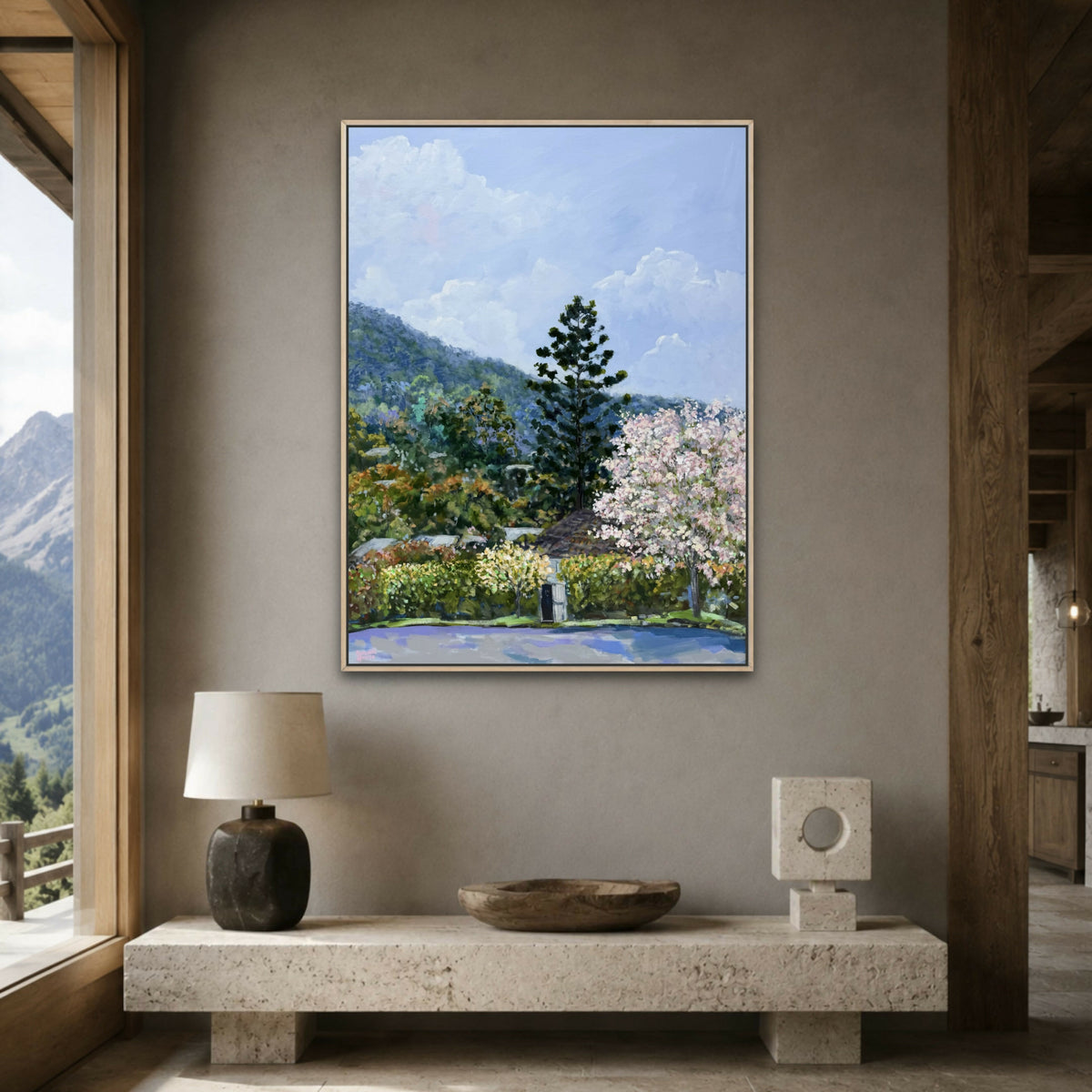 Oleander Drive Ashgrove. Original hand-painted artwork by Meredith Howse.