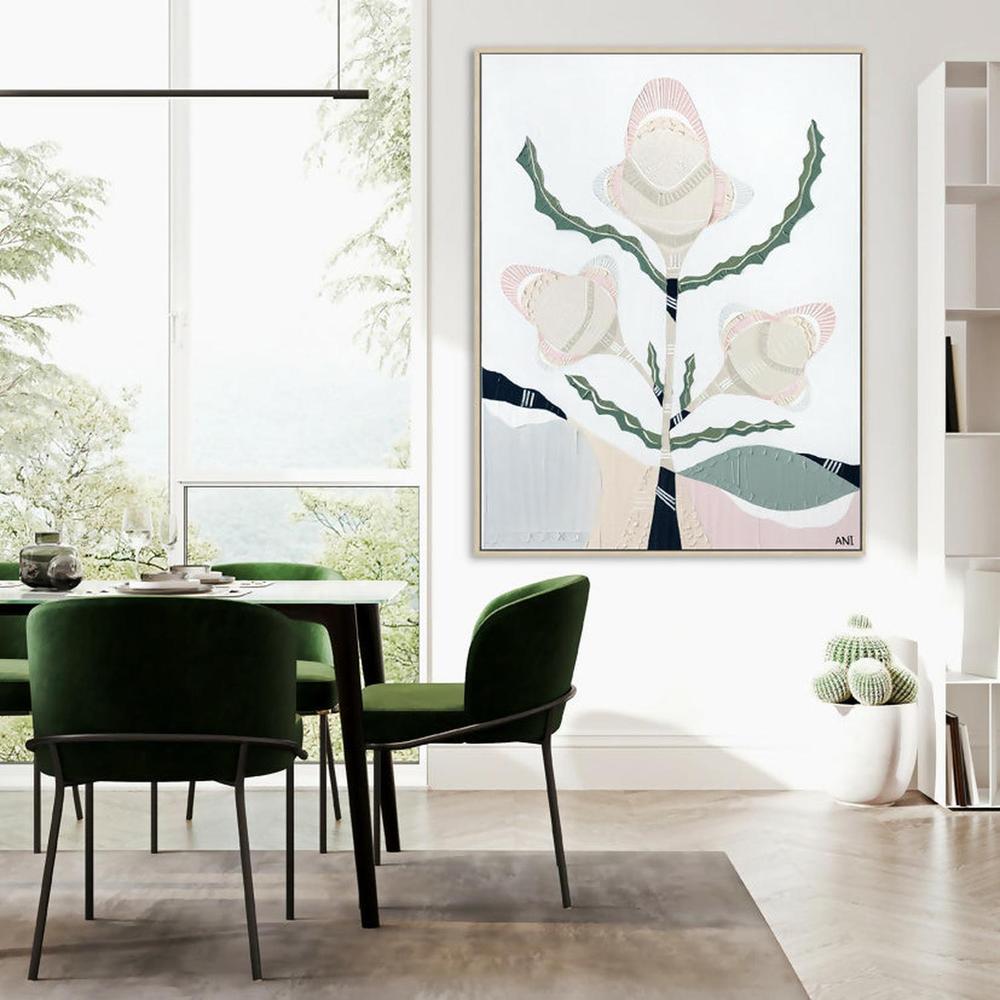 Banksia Elements 3, Original Hand-Painted Canvas By Ani Ipradjian-by-Ani Ipradjian-original art-Gioia