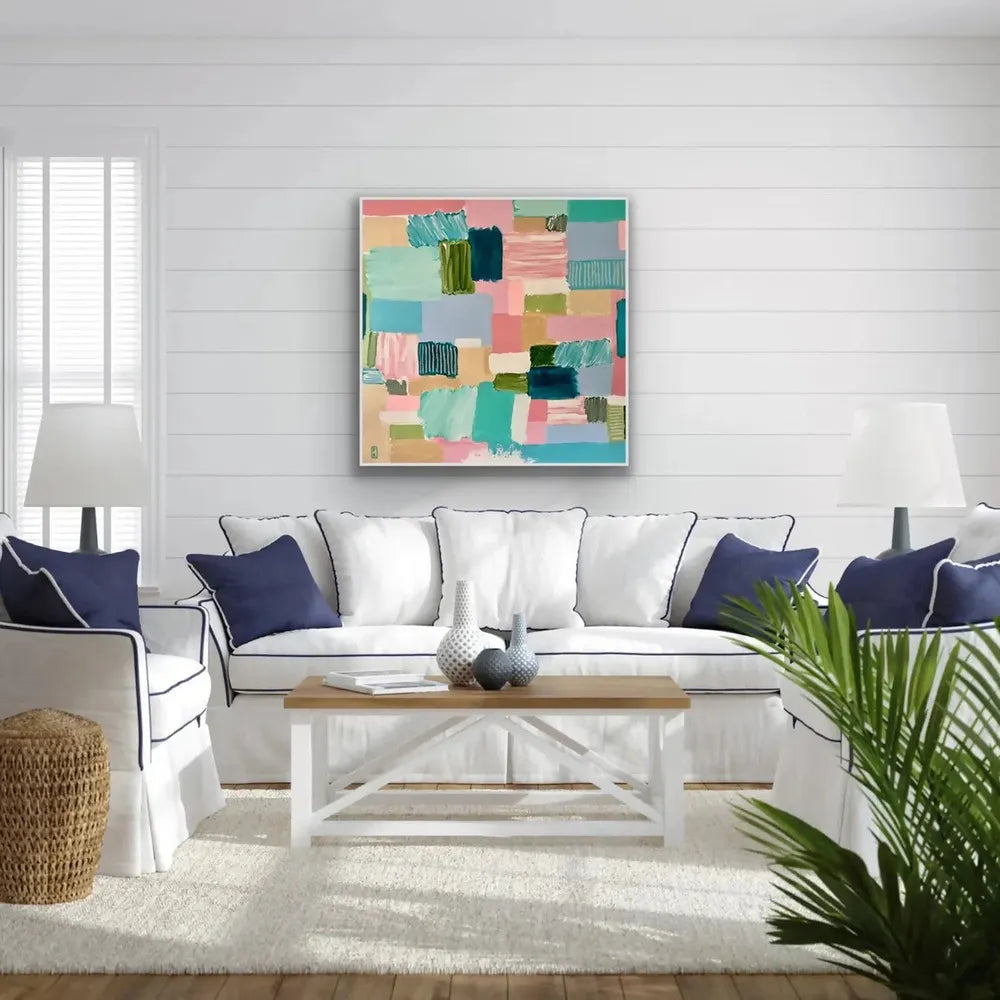 Bayside Beach Box, Original Hand-Painted Canvas By Poppy Key-by-Poppy Key-original art-Gioia