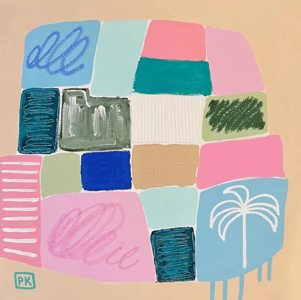 Beach Bound, Original Hand-Painted Canvas By Poppy Key-by-Poppy Key-original art-Gioia