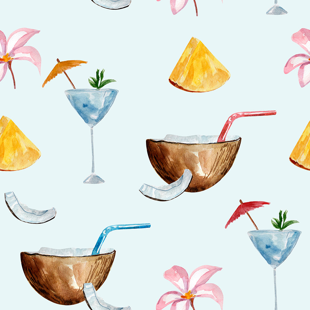 Beach Tropical Vibe-wallpaper-eco-friendly-easy-removal-Gioia Wall Art-1