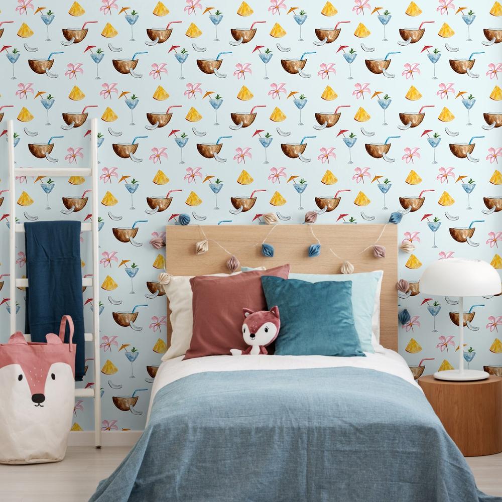 Beach Tropical Vibe-wallpaper-eco-friendly-easy-removal-Gioia Wall Art-2