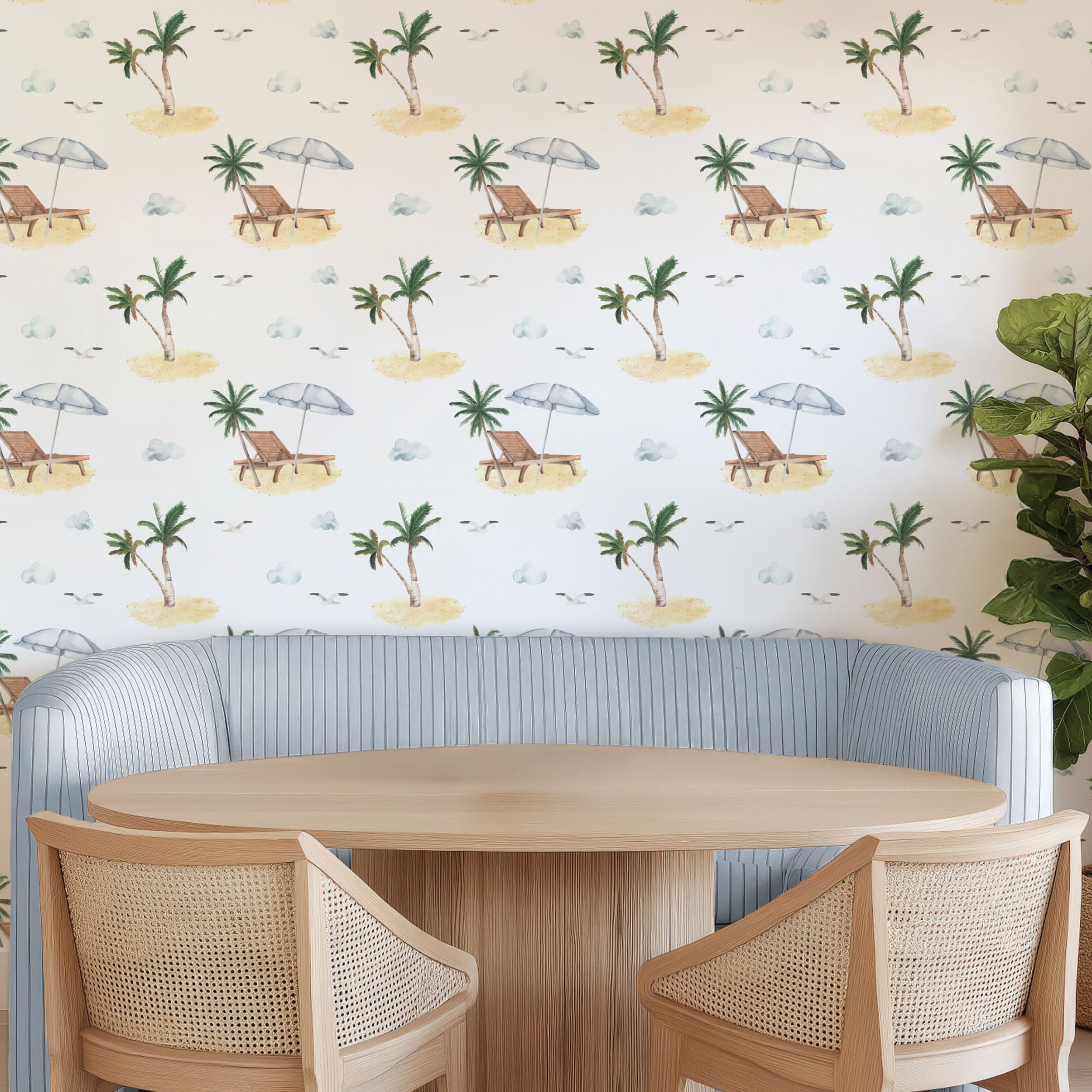 Beach Vacation-wallpaper-eco-friendly-easy-removal-Gioia Wall Art-2