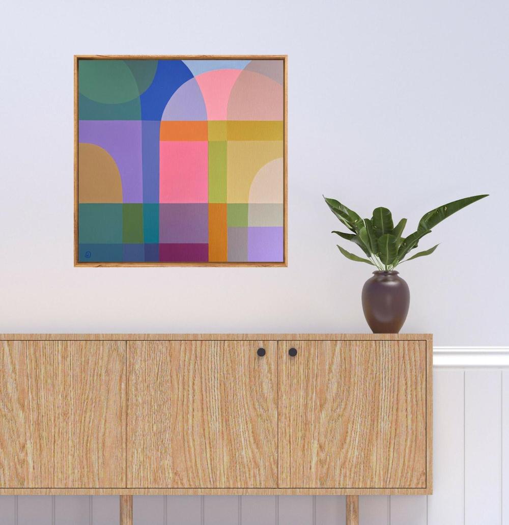 Beach Weekend, Original Hand-Painted Canvas by Charlotte De Pace-by-Charlotte De Pace-original art-Gioia