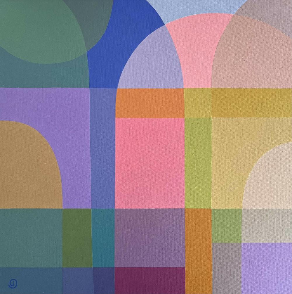 Beach Weekend, Original Hand-Painted Canvas by Charlotte De Pace-by-Charlotte De Pace-original art-Gioia