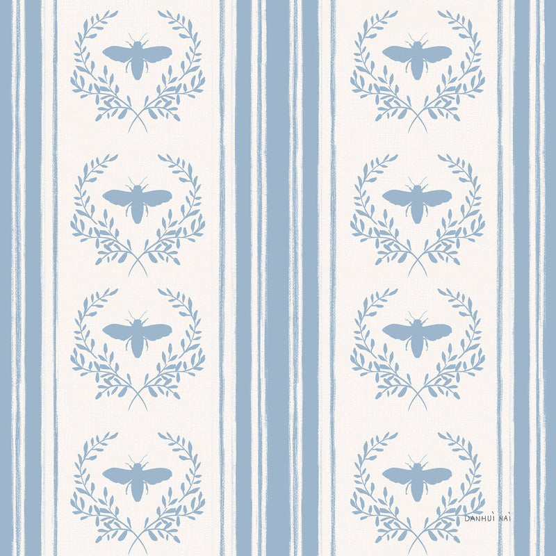 Bees and Blooms Pattern Styel F, Wallpaper