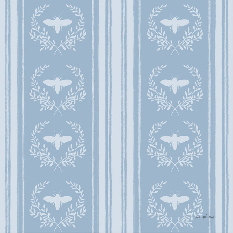 Bees and Blooms Pattern Style H, Wallpaper