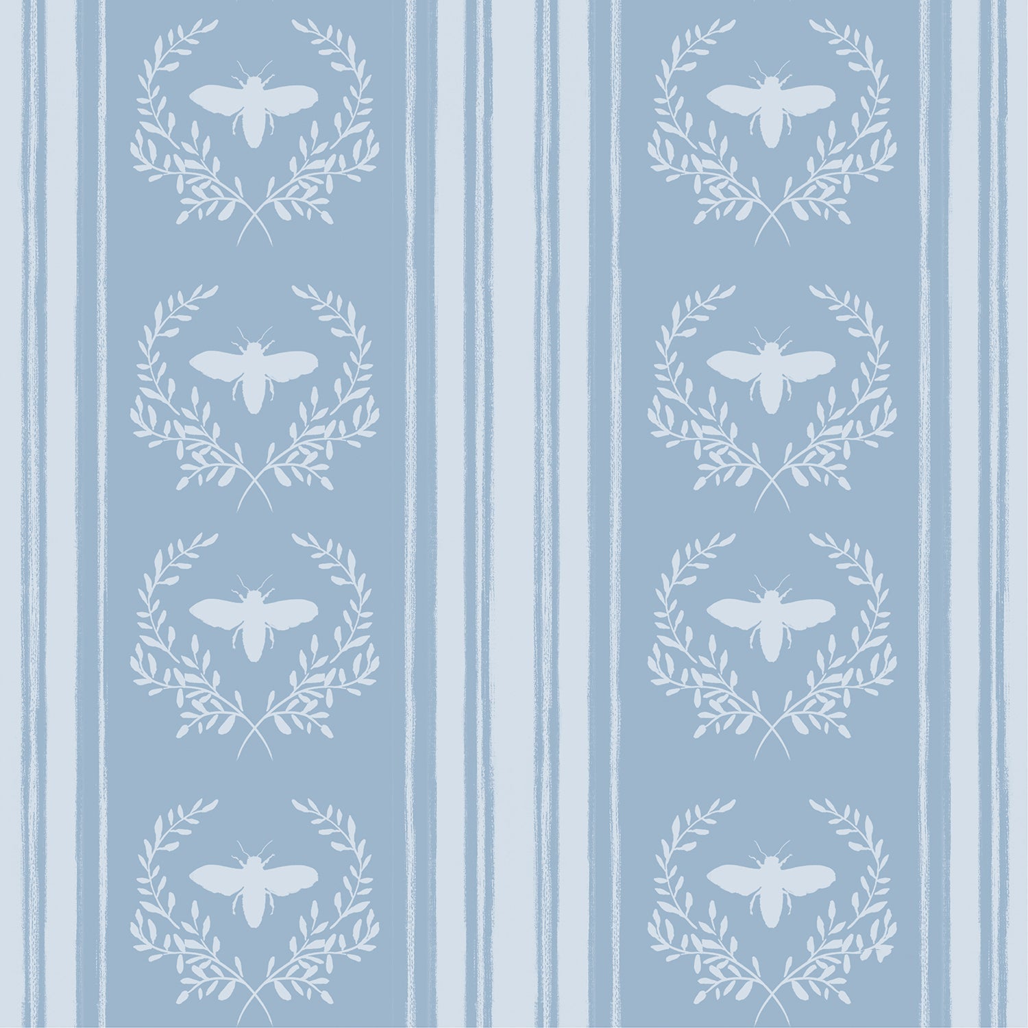 Bees and Blooms Pattern Style H, Wallpaper