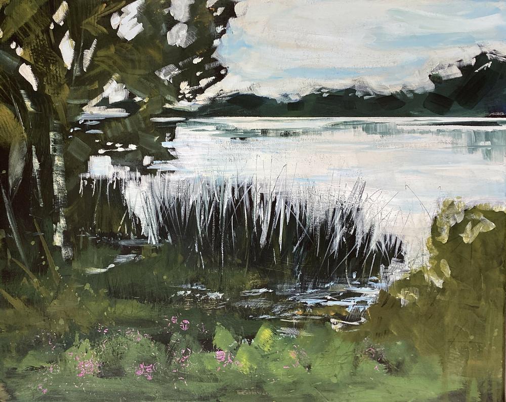 Bibra Lake View-by-Claire Skeet-original art-Gioia