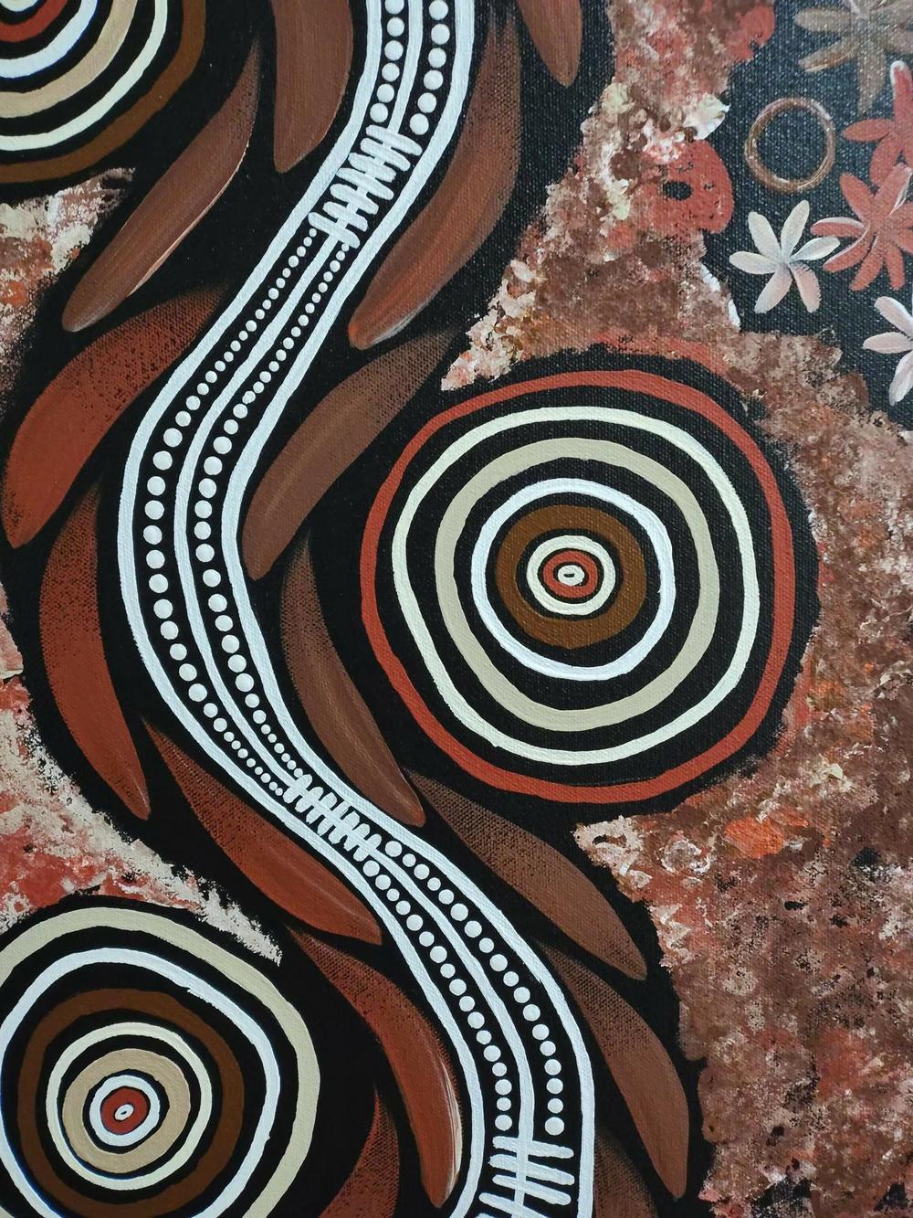 Big snake on long travels over our beautiful land , Original Artwork-by-Emma Rigney-original art-Gioia