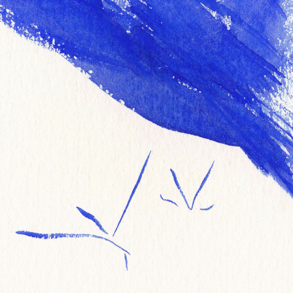 Bird Study in Ultramarine Blue -02 - Original Artwork-by-Danushka Abeygoda-original art-Gioia