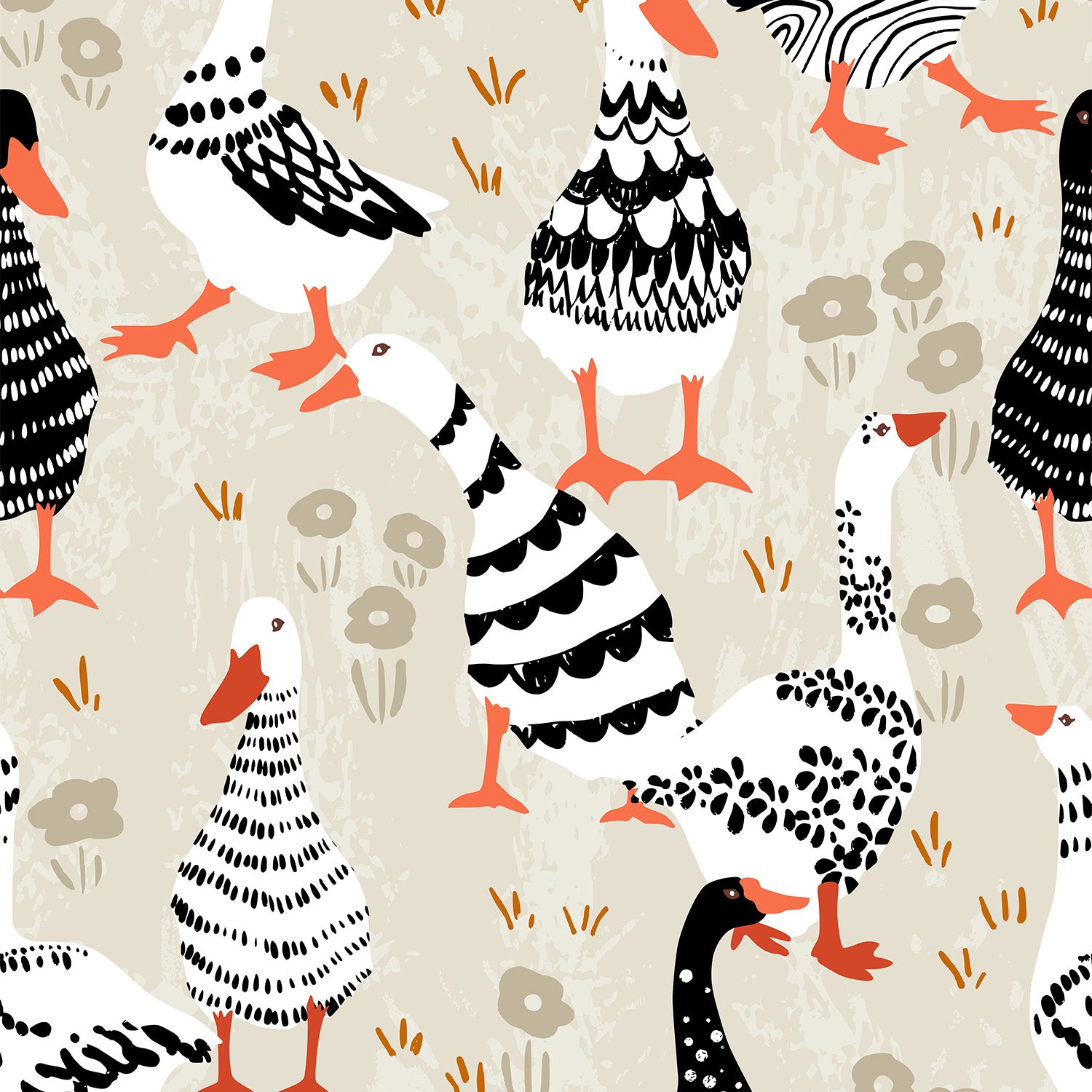 Black And White Patterned Farm Animals