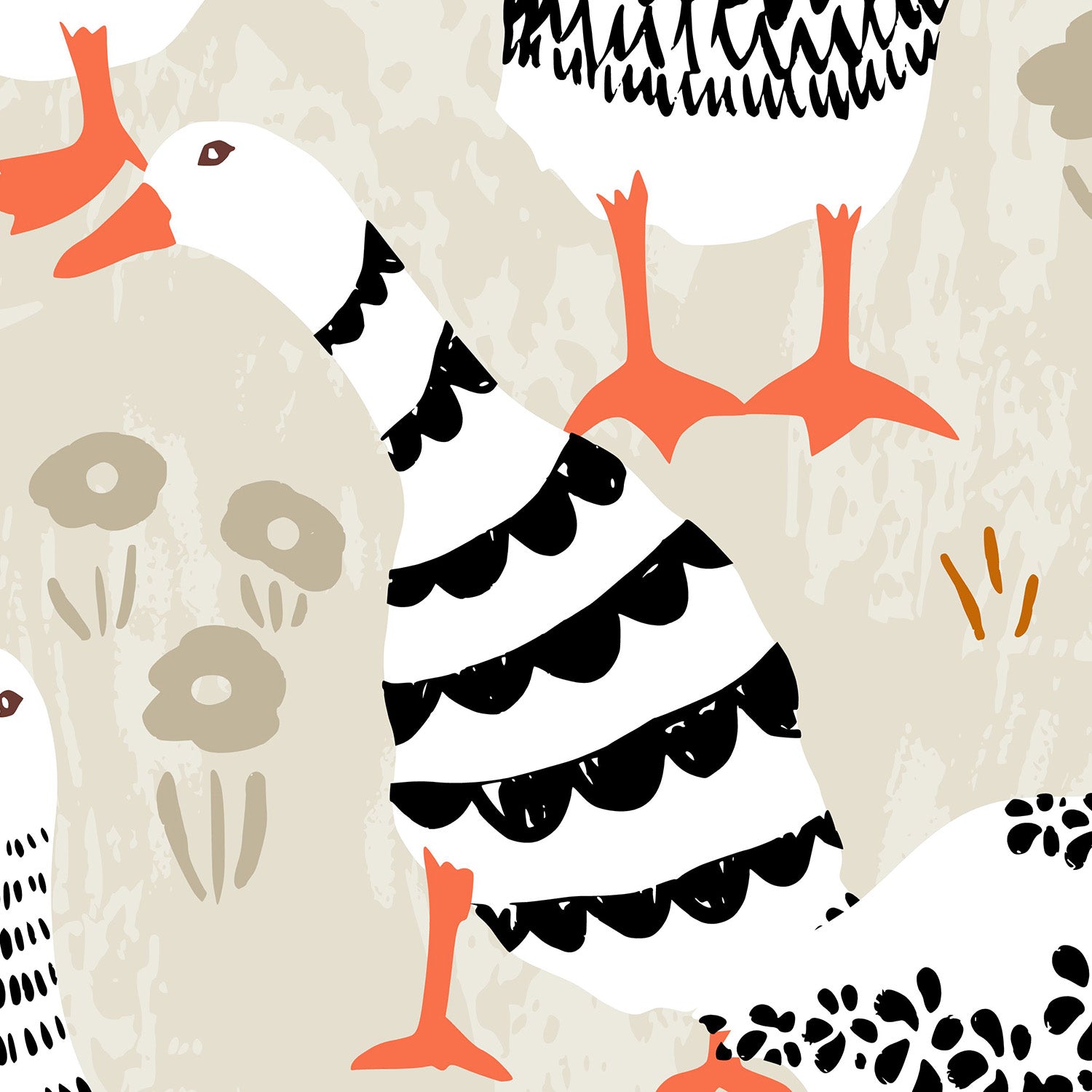 Black And White Patterned Farm Animals