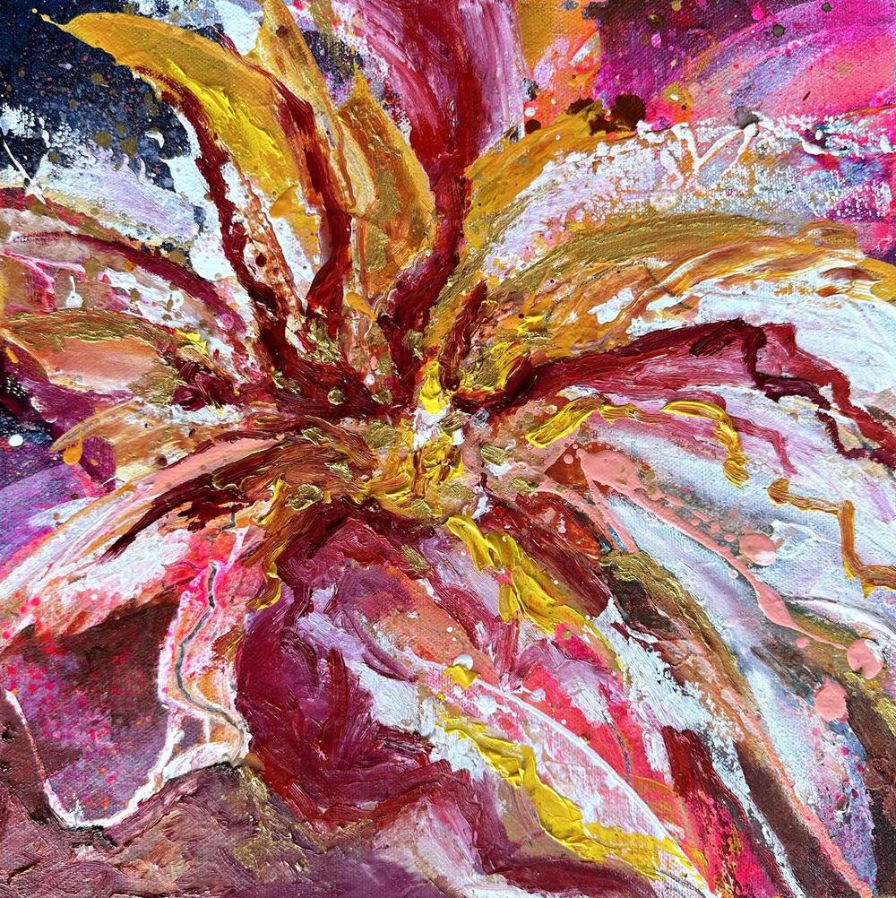 Blaze 2, Original Hand-Painted Canvas By Teagan Watts-by-Teagan Watts-original art-Gioia