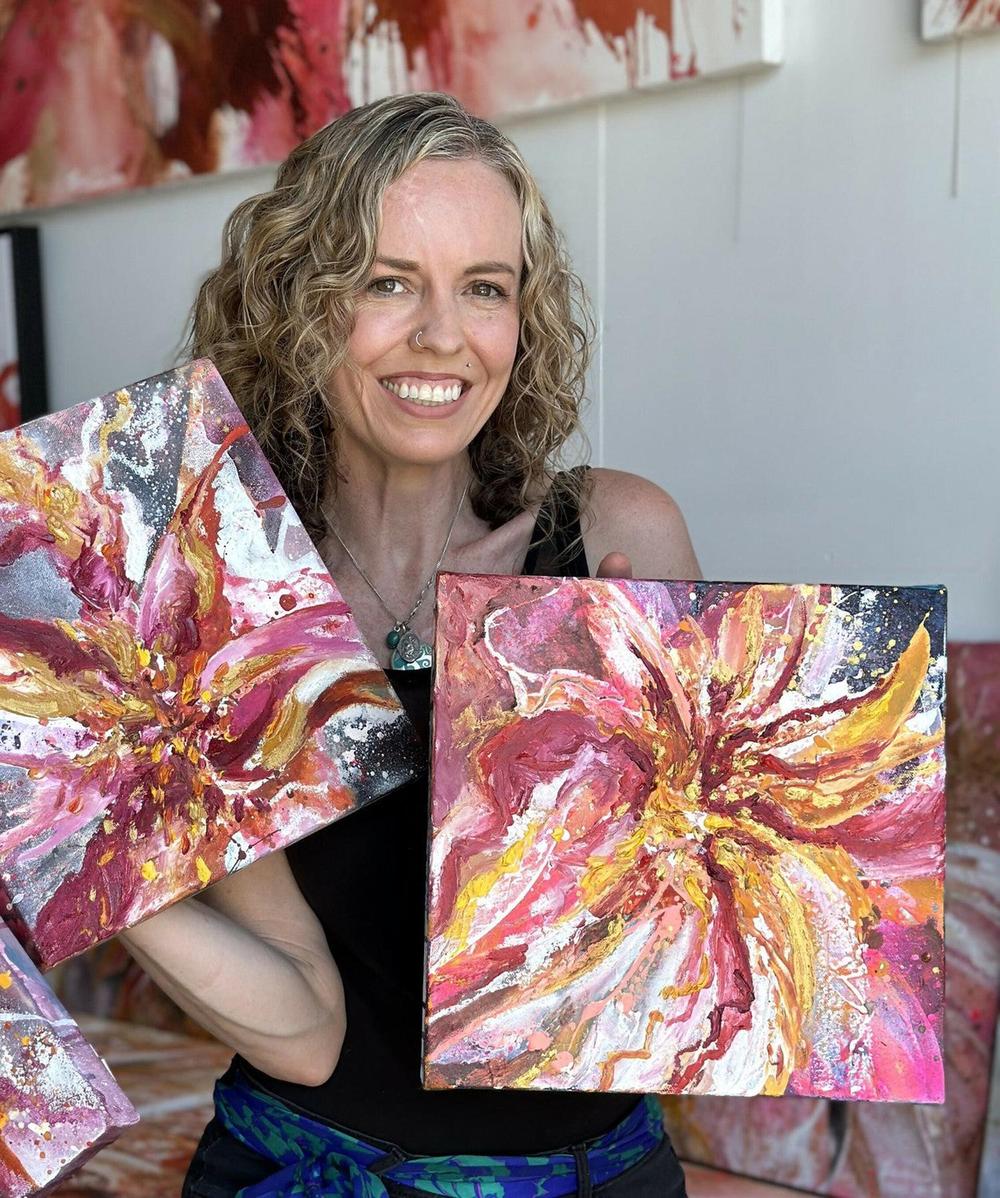 Blaze 2, Original Hand-Painted Canvas By Teagan Watts-by-Teagan Watts-original art-Gioia