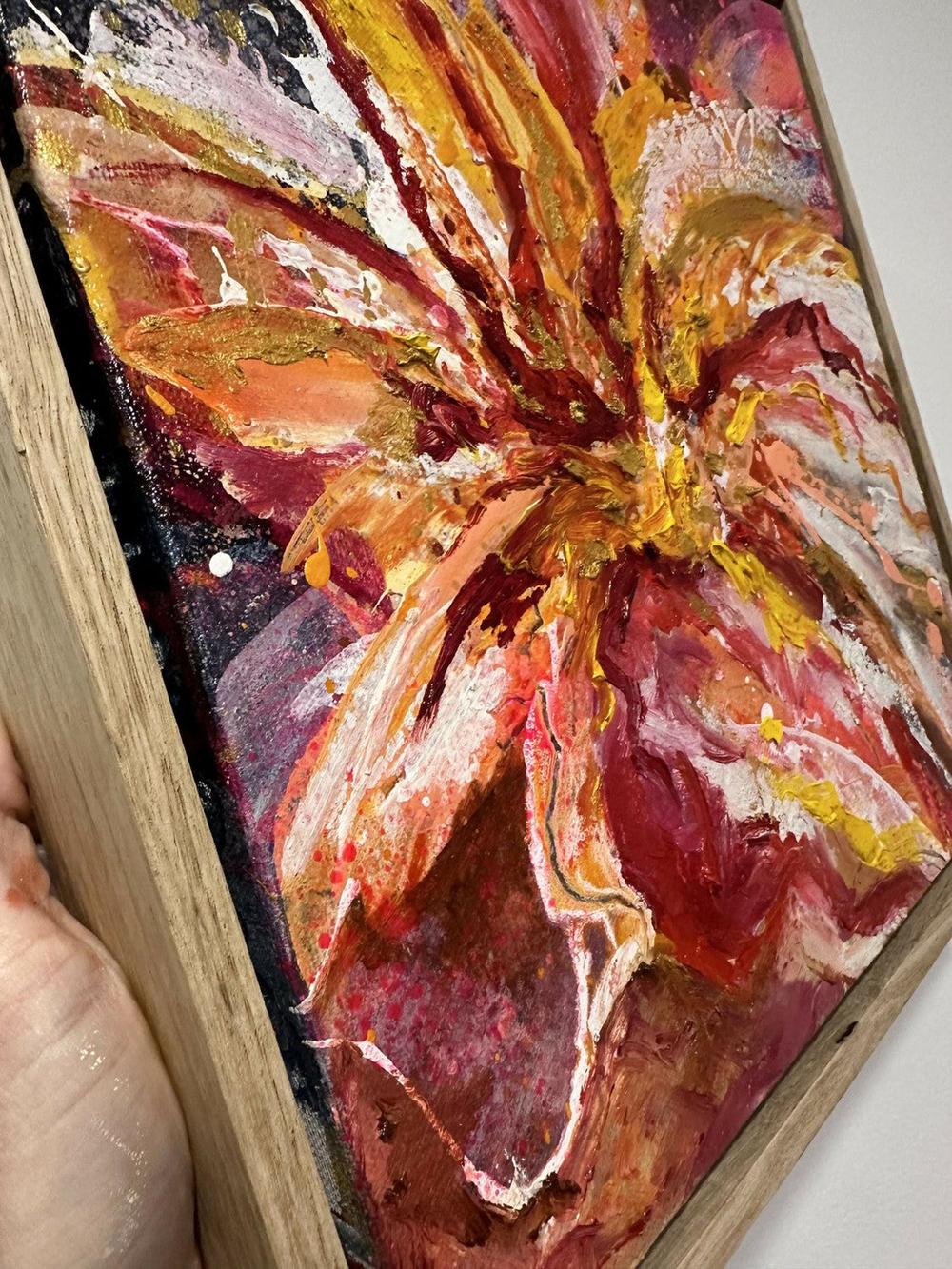 Blaze 2, Original Hand-Painted Canvas By Teagan Watts-by-Teagan Watts-original art-Gioia