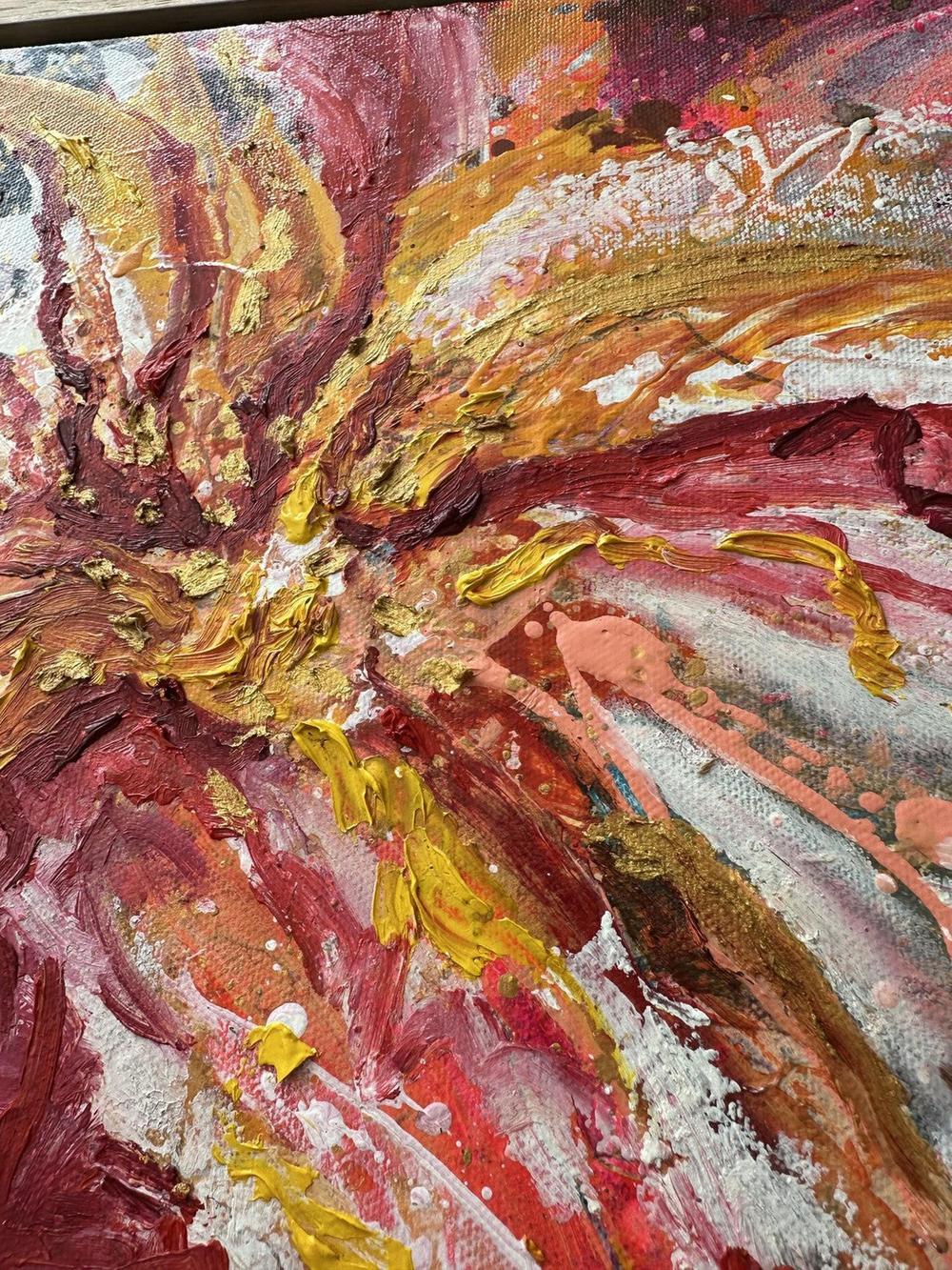 Blaze 2, Original Hand-Painted Canvas By Teagan Watts-by-Teagan Watts-original art-Gioia