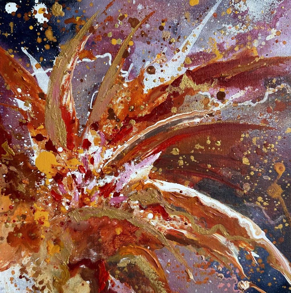Blaze 3, Original Hand-Painted Canvas By Teagan Watts-by-Teagan Watts-original art-Gioia