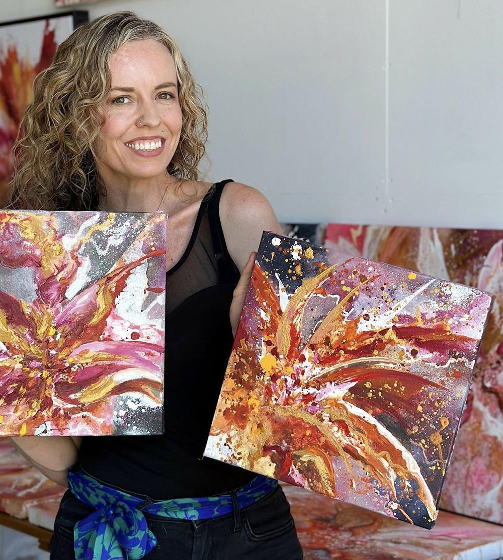 Blaze 3, Original Hand-Painted Canvas By Teagan Watts-by-Teagan Watts-original art-Gioia