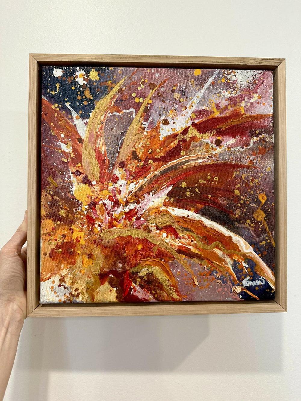 Blaze 3, Original Hand-Painted Canvas By Teagan Watts-by-Teagan Watts-original art-Gioia