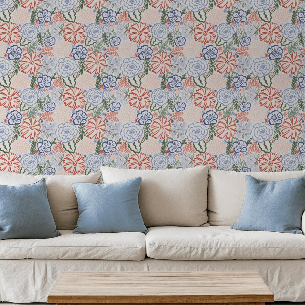 Blooming Americana Pattern VA-wallpaper-eco-friendly-easy-removal-Laura Marshall-2