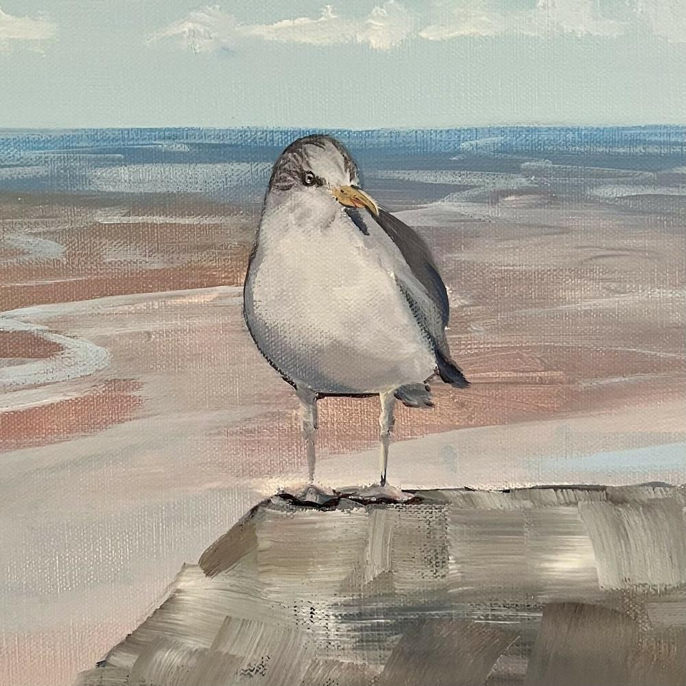 Blue Birds Eye View, Original Hand-painted Artwork By Meredith Howse-by-Meredith Howse-original art-Gioia