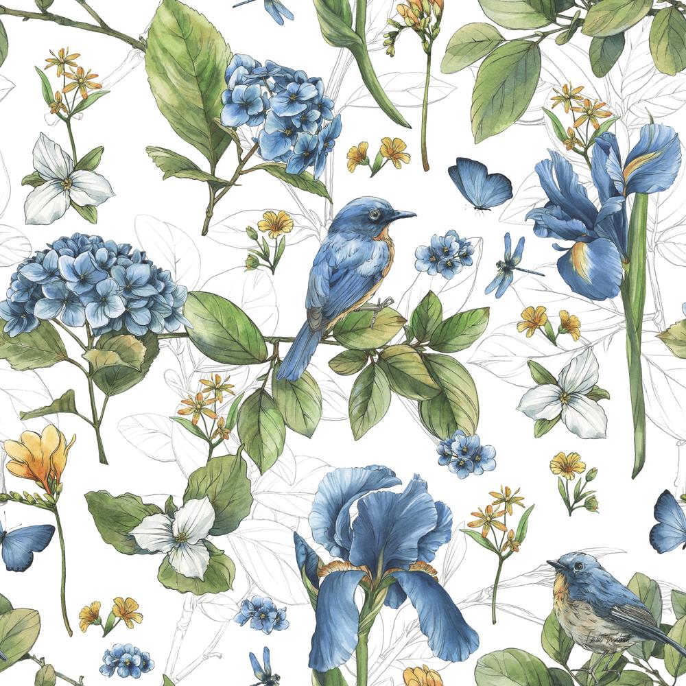 Blue Botanica Pattern IA-wallpaper-eco-friendly-easy-removal-Leslie Trimbach-1