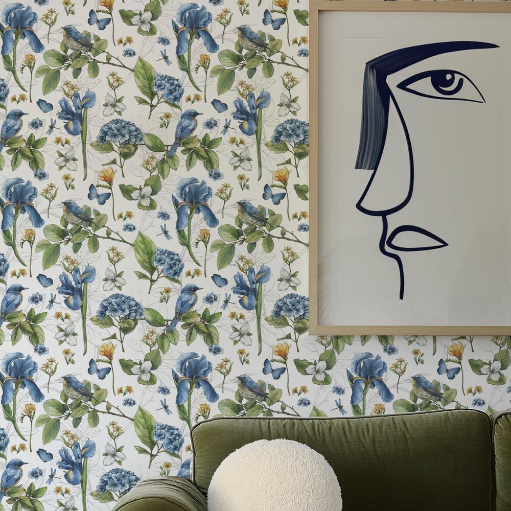 Blue Botanica Pattern IA-wallpaper-eco-friendly-easy-removal-Leslie Trimbach-2