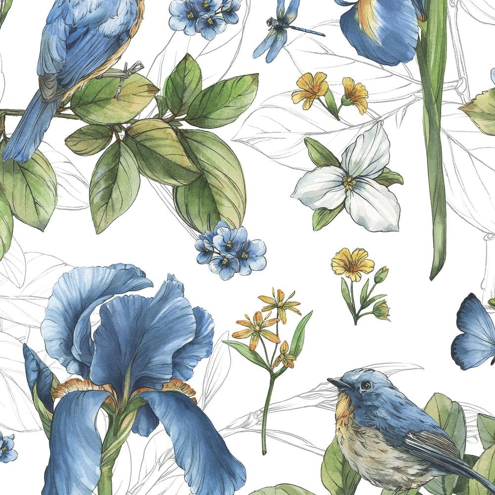 Blue Botanica Pattern IA-wallpaper-eco-friendly-easy-removal-Leslie Trimbach-4
