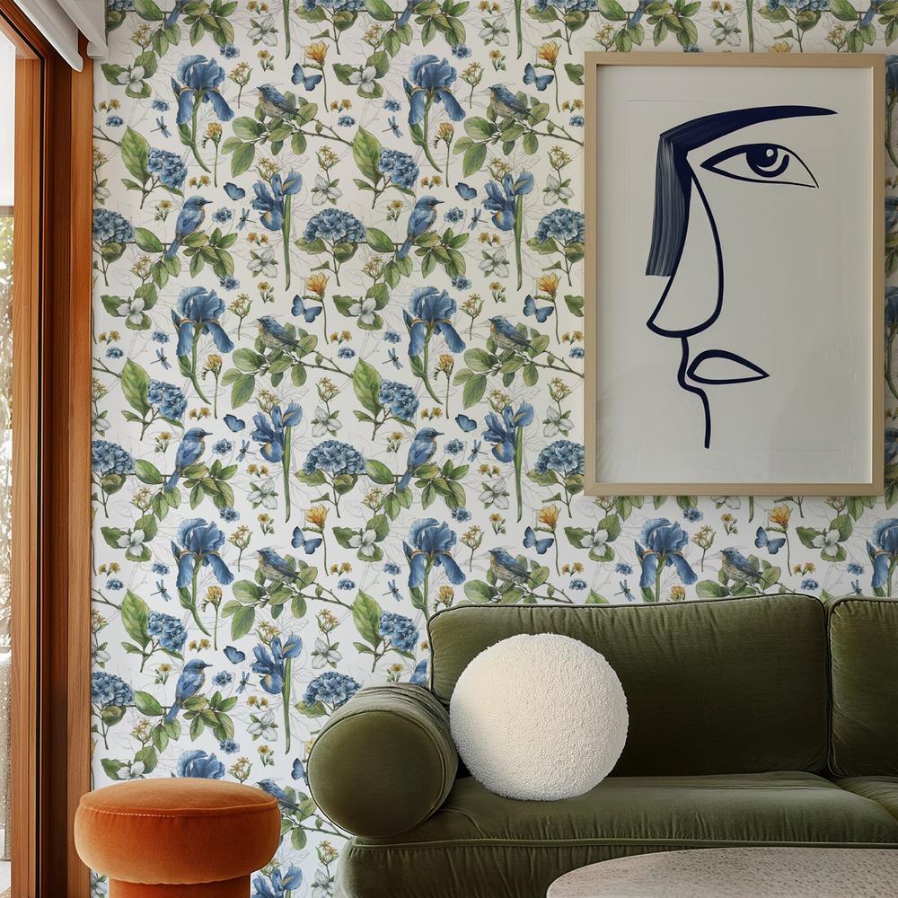 Blue Botanica Pattern IA-wallpaper-eco-friendly-easy-removal-Leslie Trimbach-5