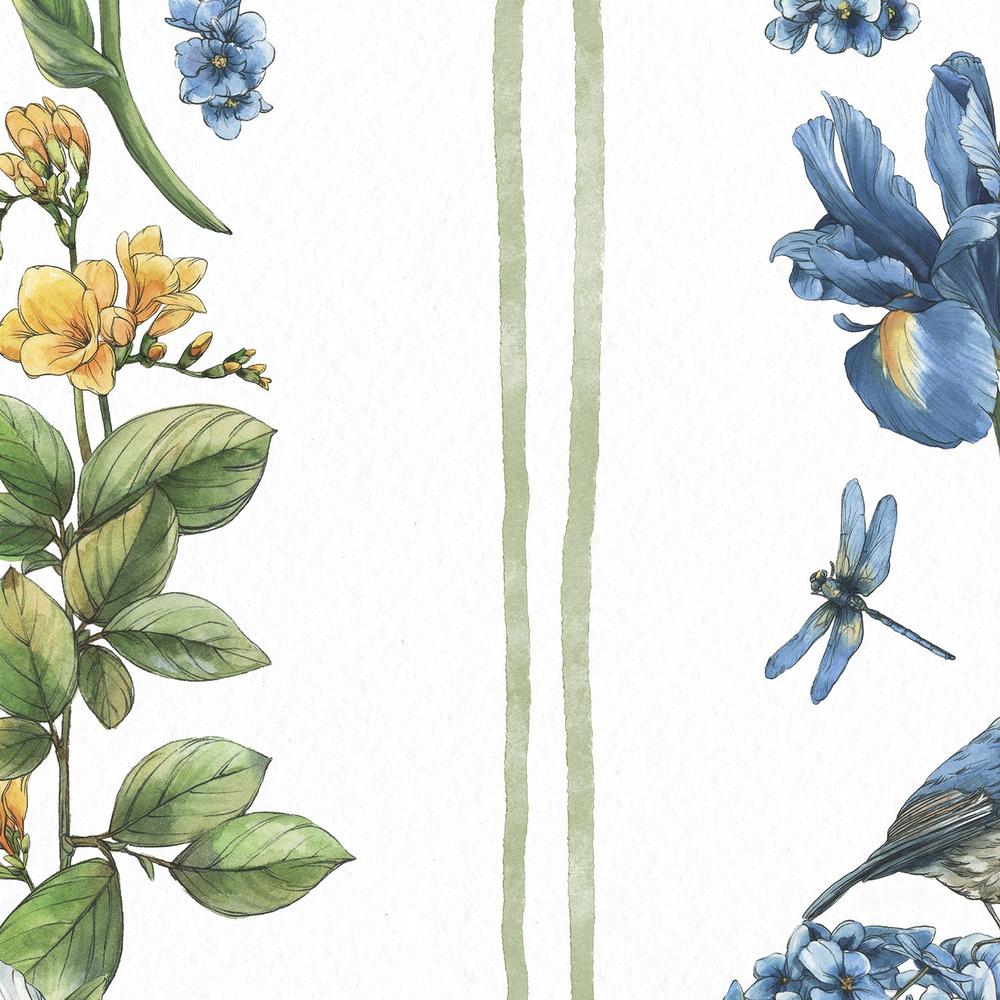Blue Botanica Pattern IIA-wallpaper-eco-friendly-easy-removal-Leslie Trimbach-4