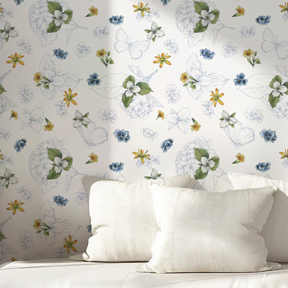 Blue Botanica Pattern VIA-wallpaper-eco-friendly-easy-removal-Leslie Trimbach-2