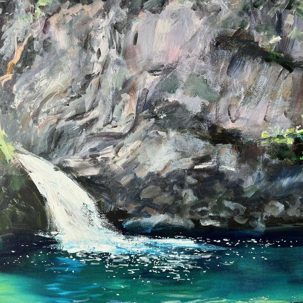 Blue Eye. Original Hand-Painted Canvas By Meredith Howse-by-Meredith Howse-original art-Gioia