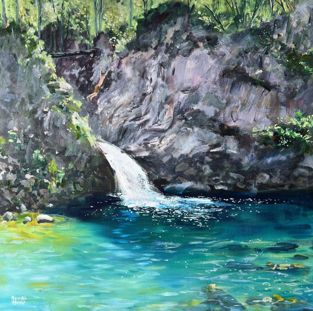 Blue Eye. Original Hand-Painted Canvas By Meredith Howse-by-Meredith Howse-original art-Gioia
