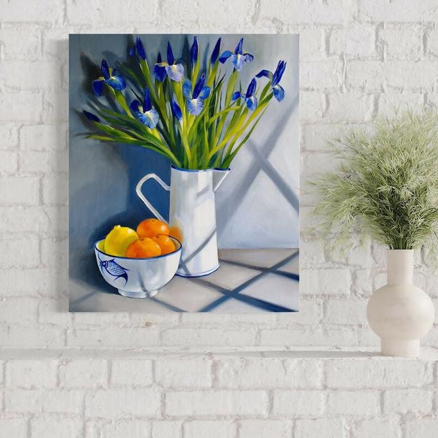 Blue Iris-by-Carol Forbes Croad Original Art-original art-Gioia