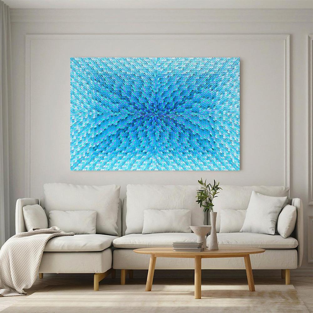 Blue Lagoon, Original Hand-Painted Canvas By Guzaliya Xavier-by-Guzaliya Xavier-original art-Gioia