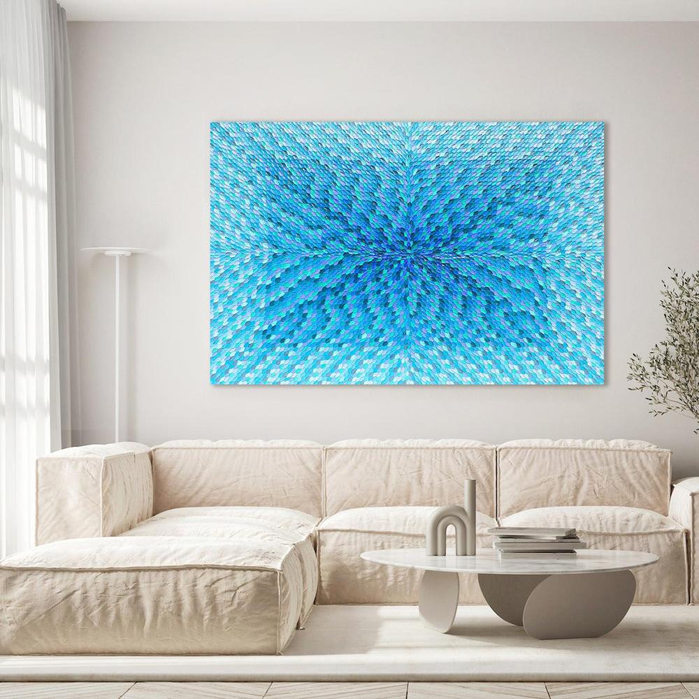 Blue Lagoon, Original Hand-Painted Canvas By Guzaliya Xavier-by-Guzaliya Xavier-original art-Gioia