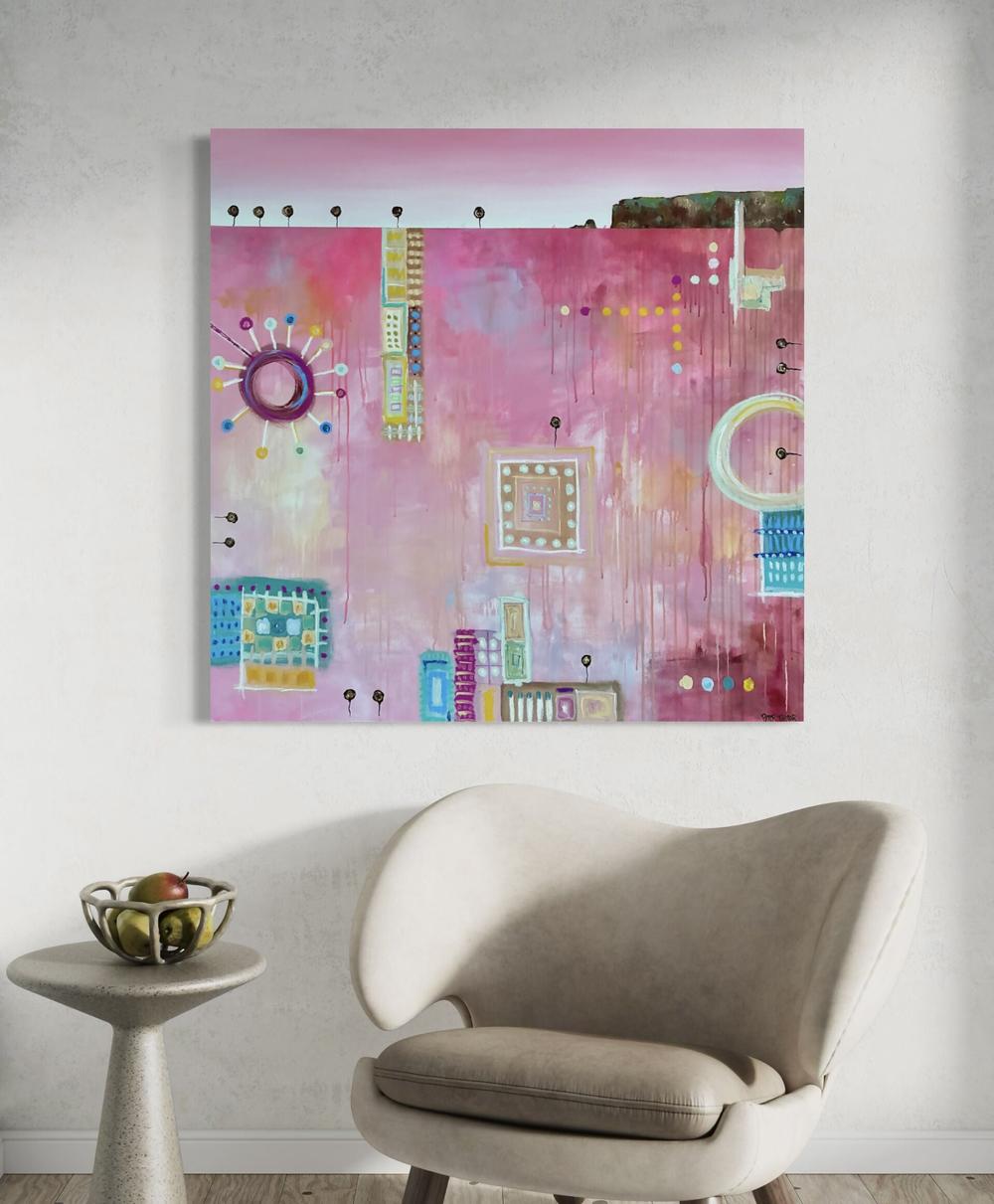 Blush of the Burbs-by-Peter Taylor-original art-Gioia