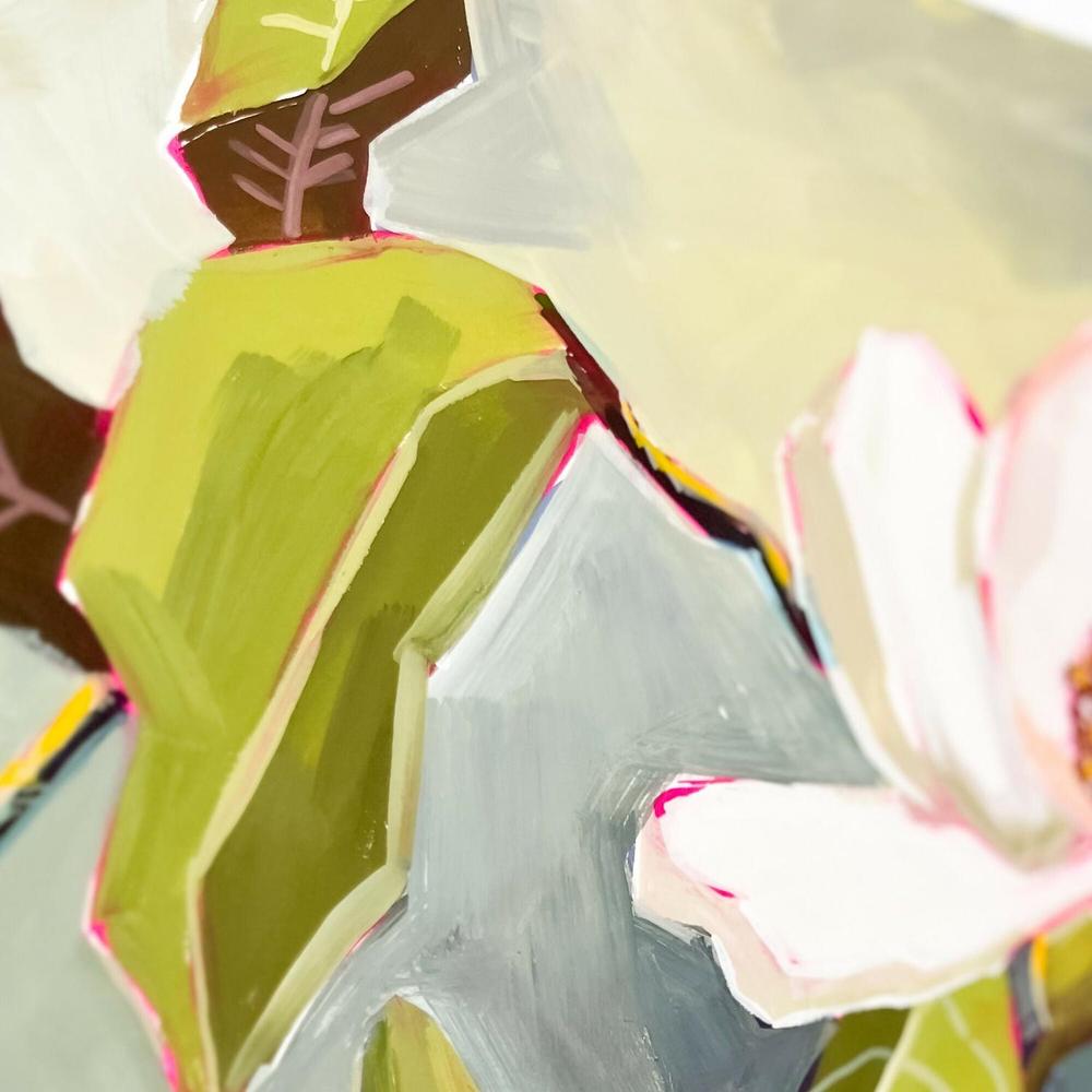 Bold Bloom Gouache Original Painting-by-Lucrecia Caporale-original art-Gioia