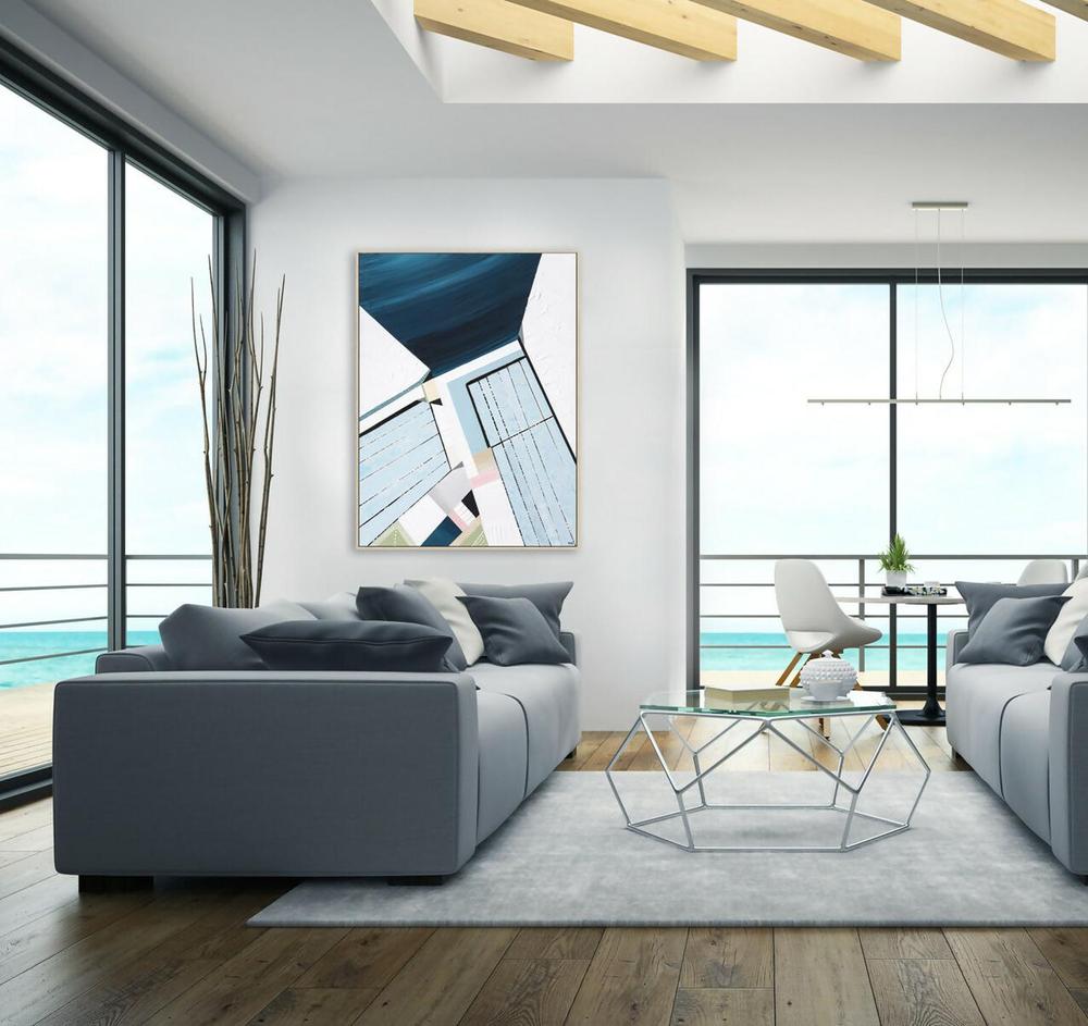 Bondi Icebergs 1, Original Hand-Painted Canvas By Ani Ipradjian-by-Ani Ipradjian-original art-Gioia