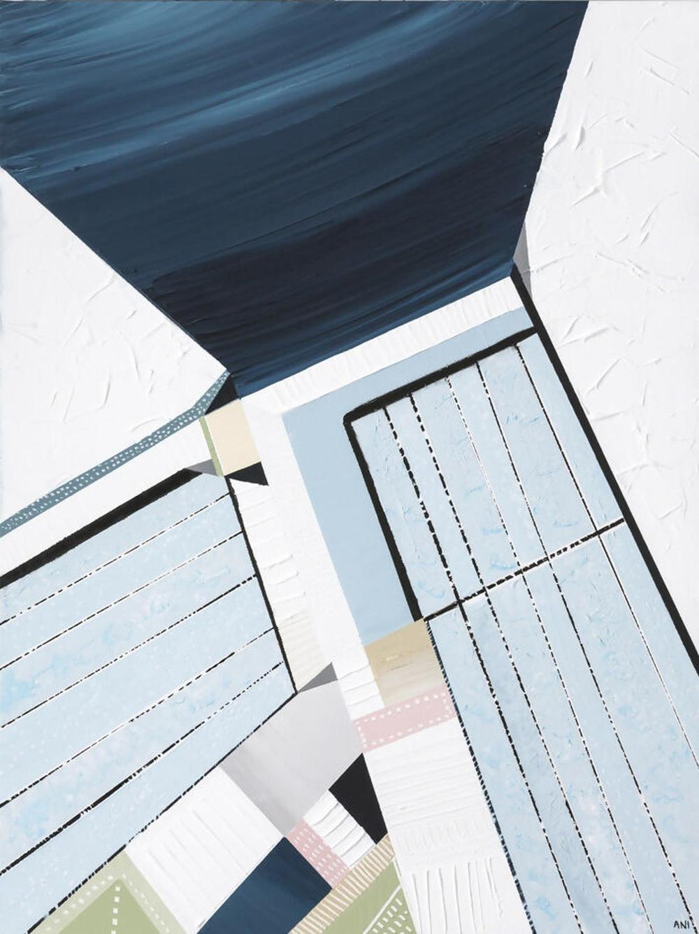 Bondi Icebergs 1, Original Hand-Painted Canvas By Ani Ipradjian-by-Ani Ipradjian-original art-Gioia