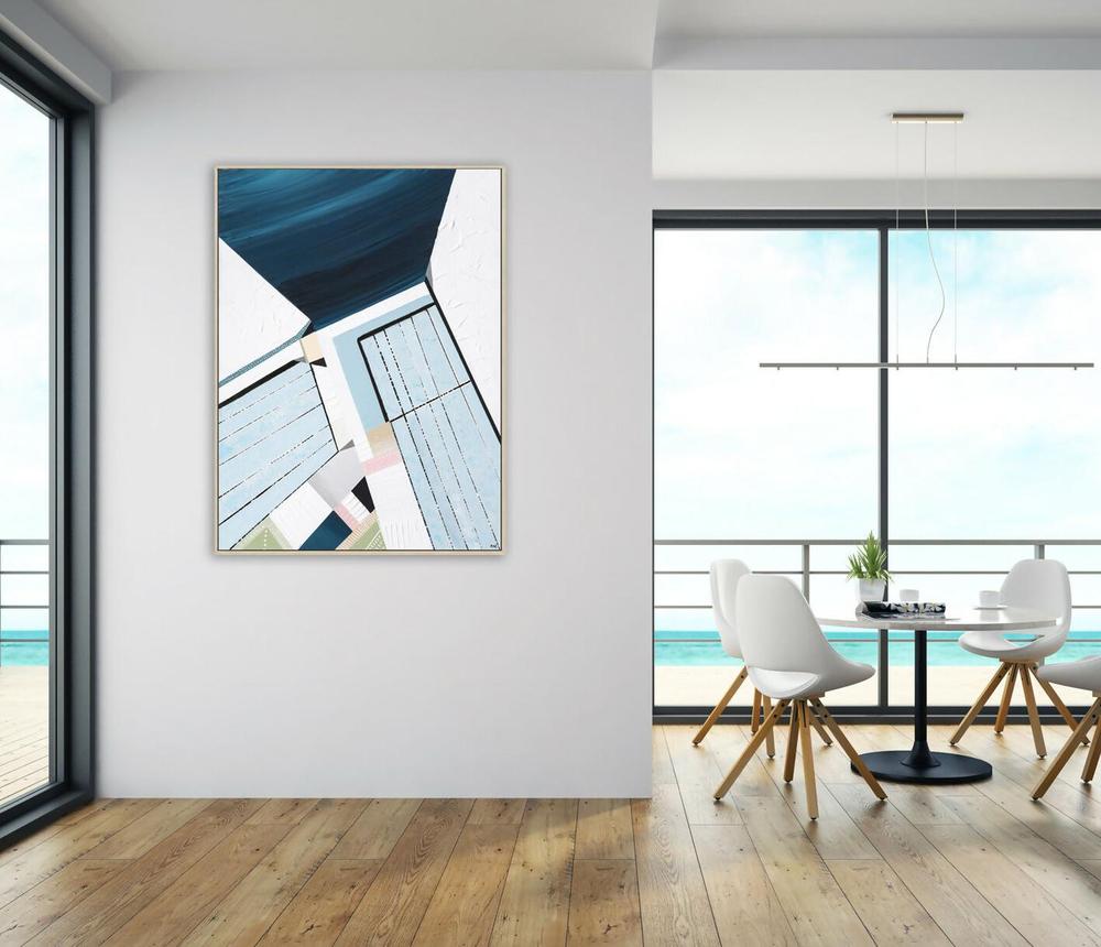 Bondi Icebergs 1, Original Hand-Painted Canvas By Ani Ipradjian-by-Ani Ipradjian-original art-Gioia