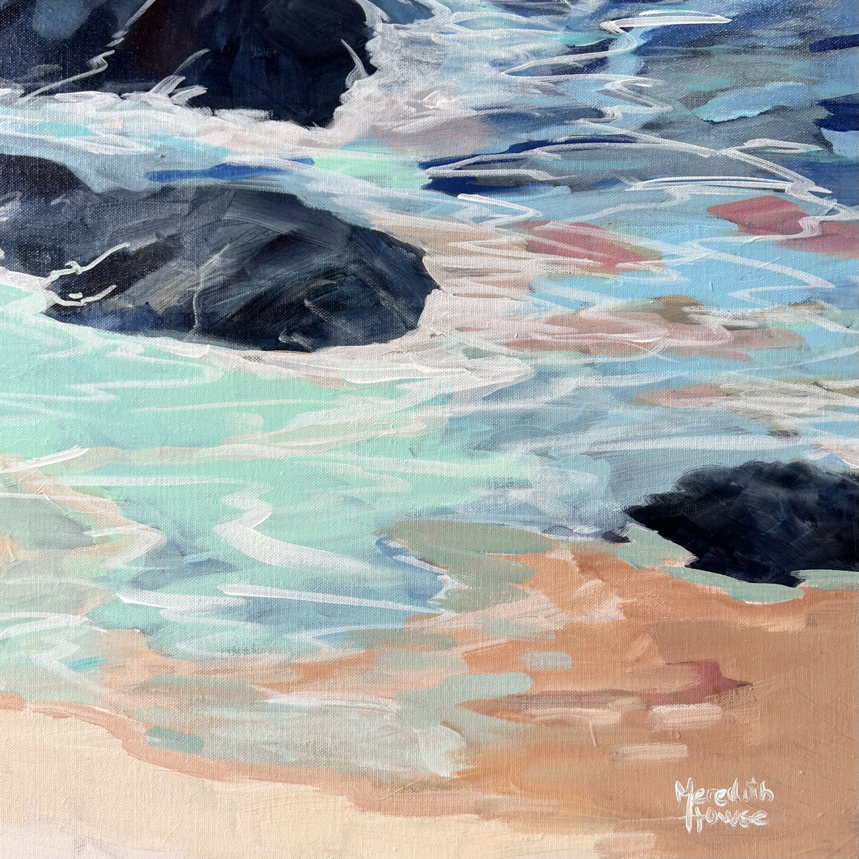 Boomerang Beach, Booti Booti. Original hand-painted artwork by Meredith Howse.-by-Meredith Howse-original art-Gioia