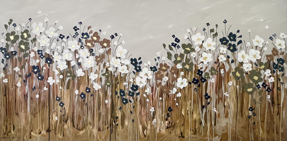 Botanical Abundance on Ochre-by-Naomi Crowther Original Artwork-original art-Gioia