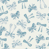 Bow Pattern Blue, Wallpaper