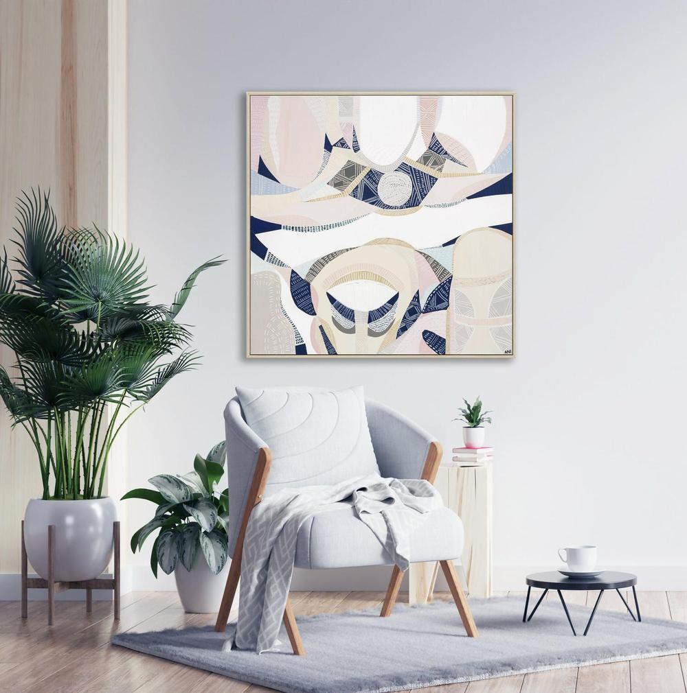 Bubblegum Pink Lake, Original Hand-Painted Canvas By Ani Ipradjian-by-Ani Ipradjian-original art-Gioia
