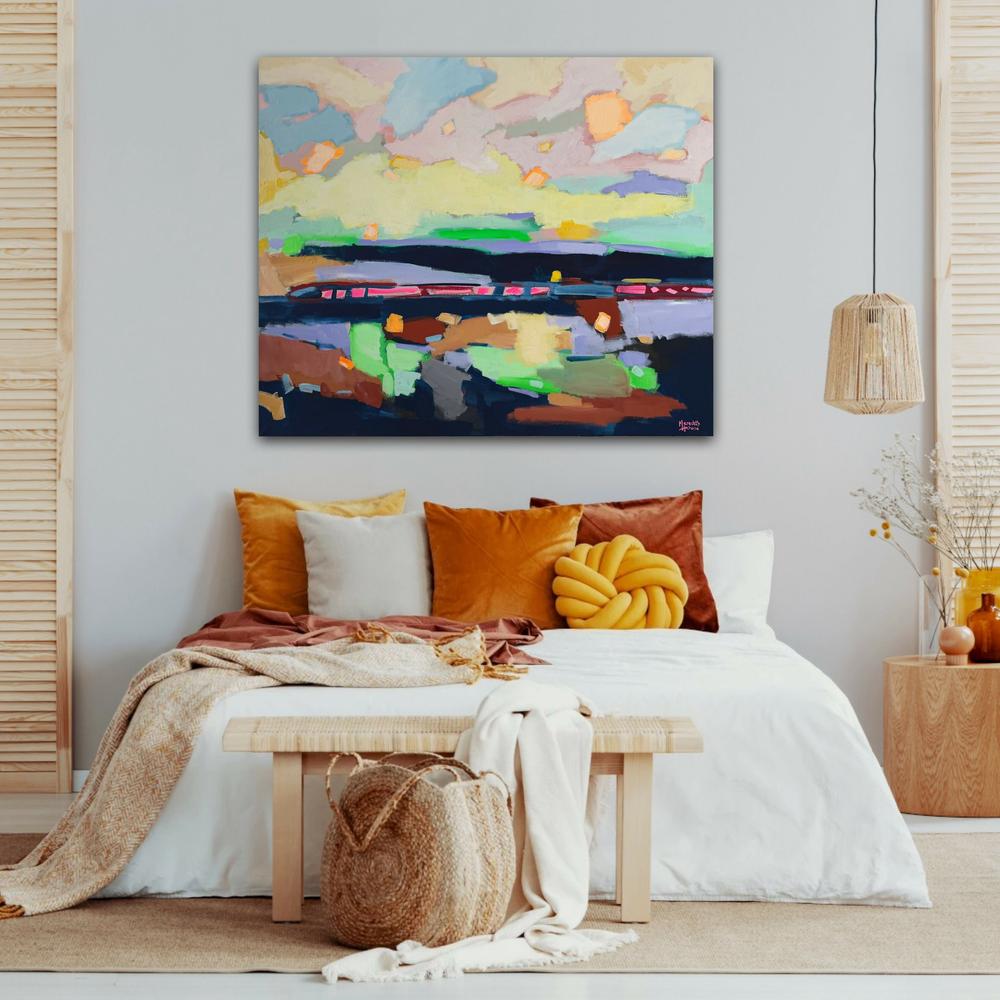 Bullet Train , Original Artwork-by-Meredith Howse-original art-Gioia