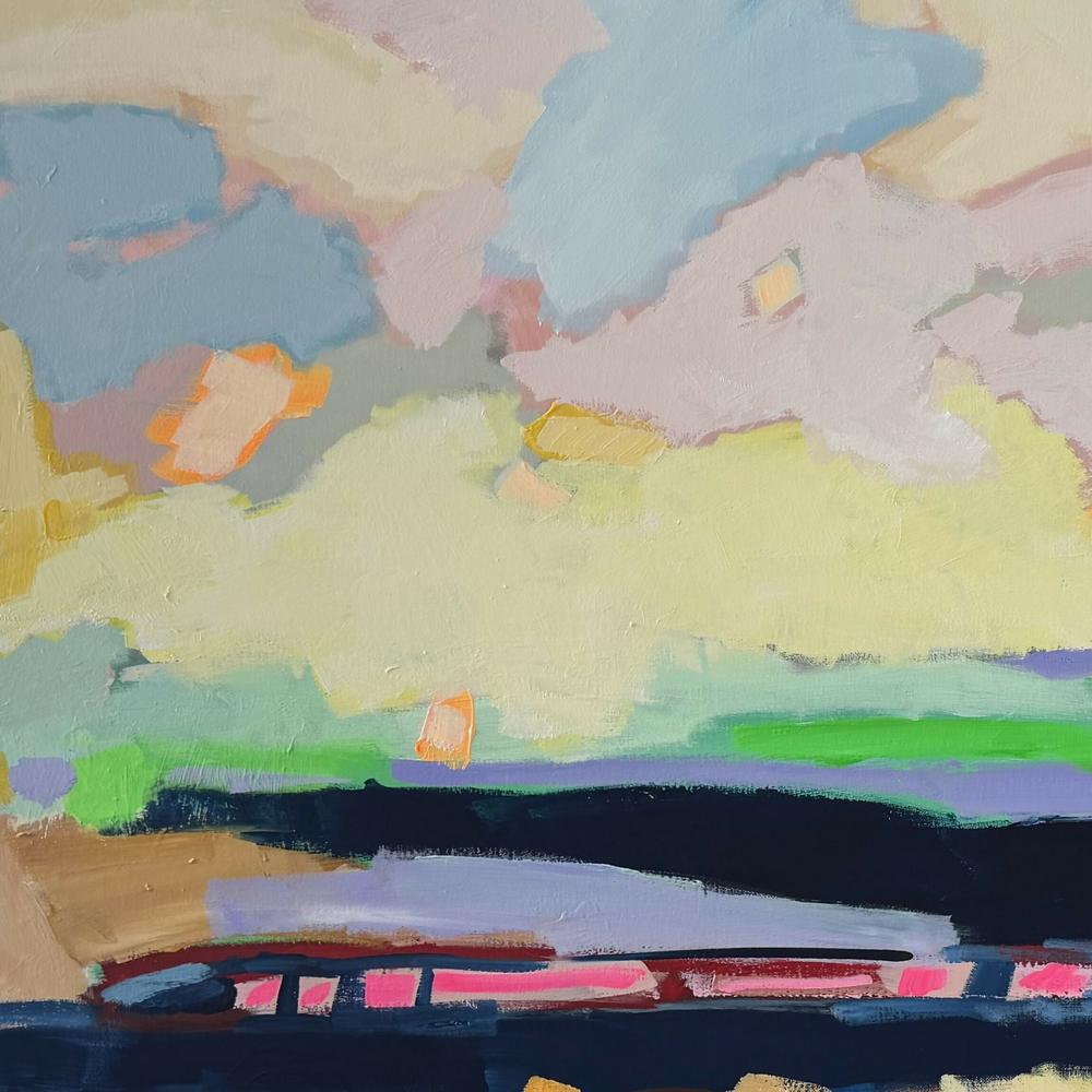 Bullet Train , Original Artwork-by-Meredith Howse-original art-Gioia
